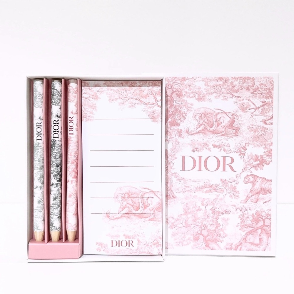 Dior Pink and White Stationary Set